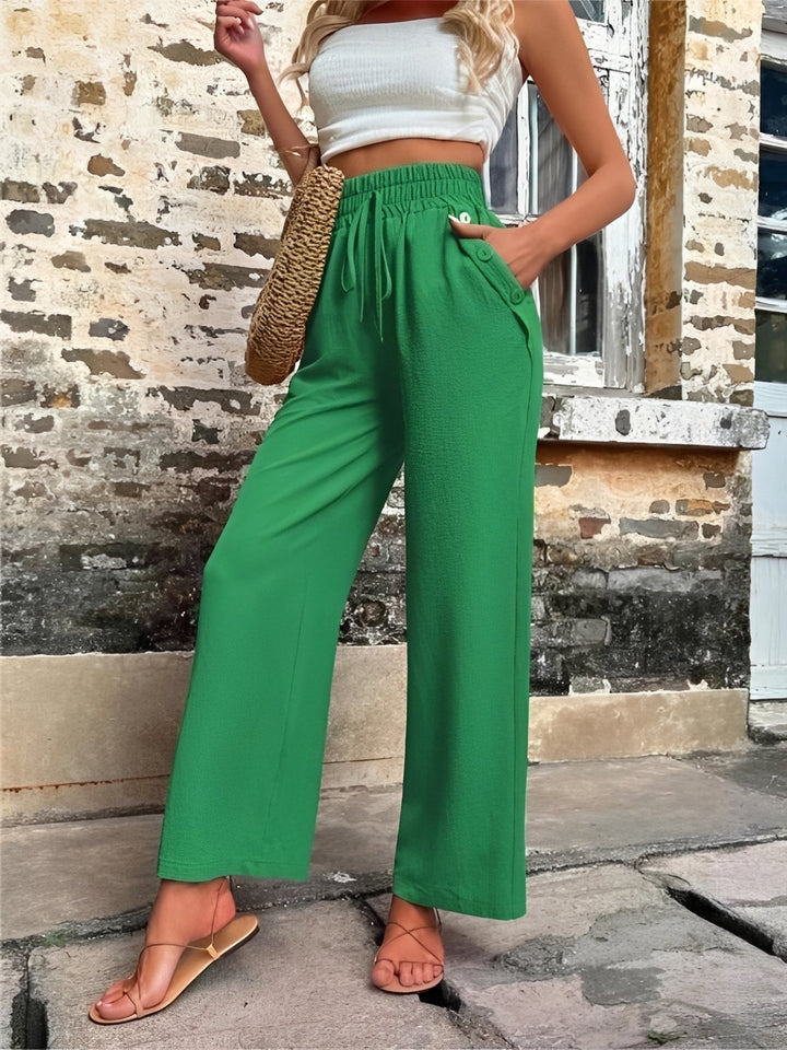 Allie - Modische Damenhose mit lockerem Schnitt und hohem Bund