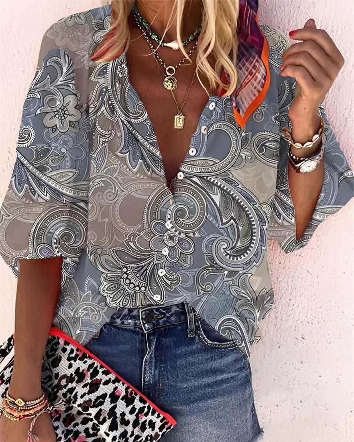 Darcie - Stilvolle, locker sitzende Bluse mit Print für Damen