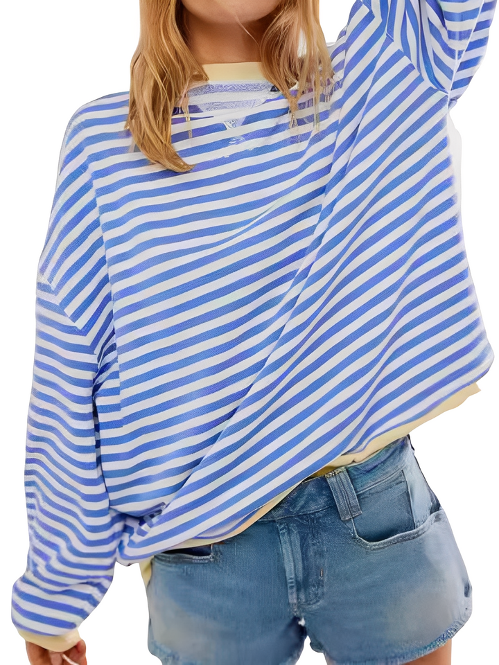 Judith - Eleganter gestreifter Damenpullover