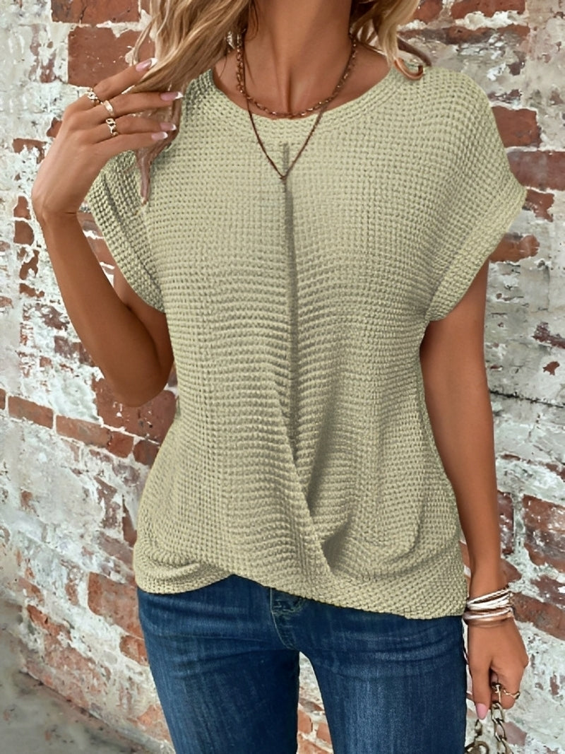 Annie - Stilvolles kurzärmeliges Waffelshirt für Damen