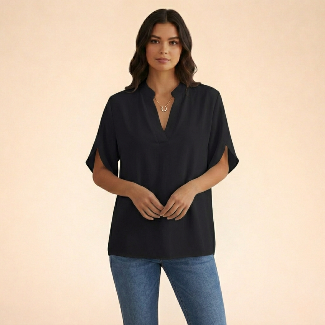 Sophie | Elegante und bequeme V-Ausschnitt Bluse