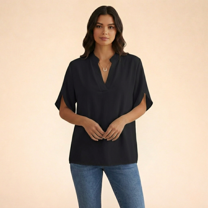Sophie | Elegante und bequeme V-Ausschnitt Bluse