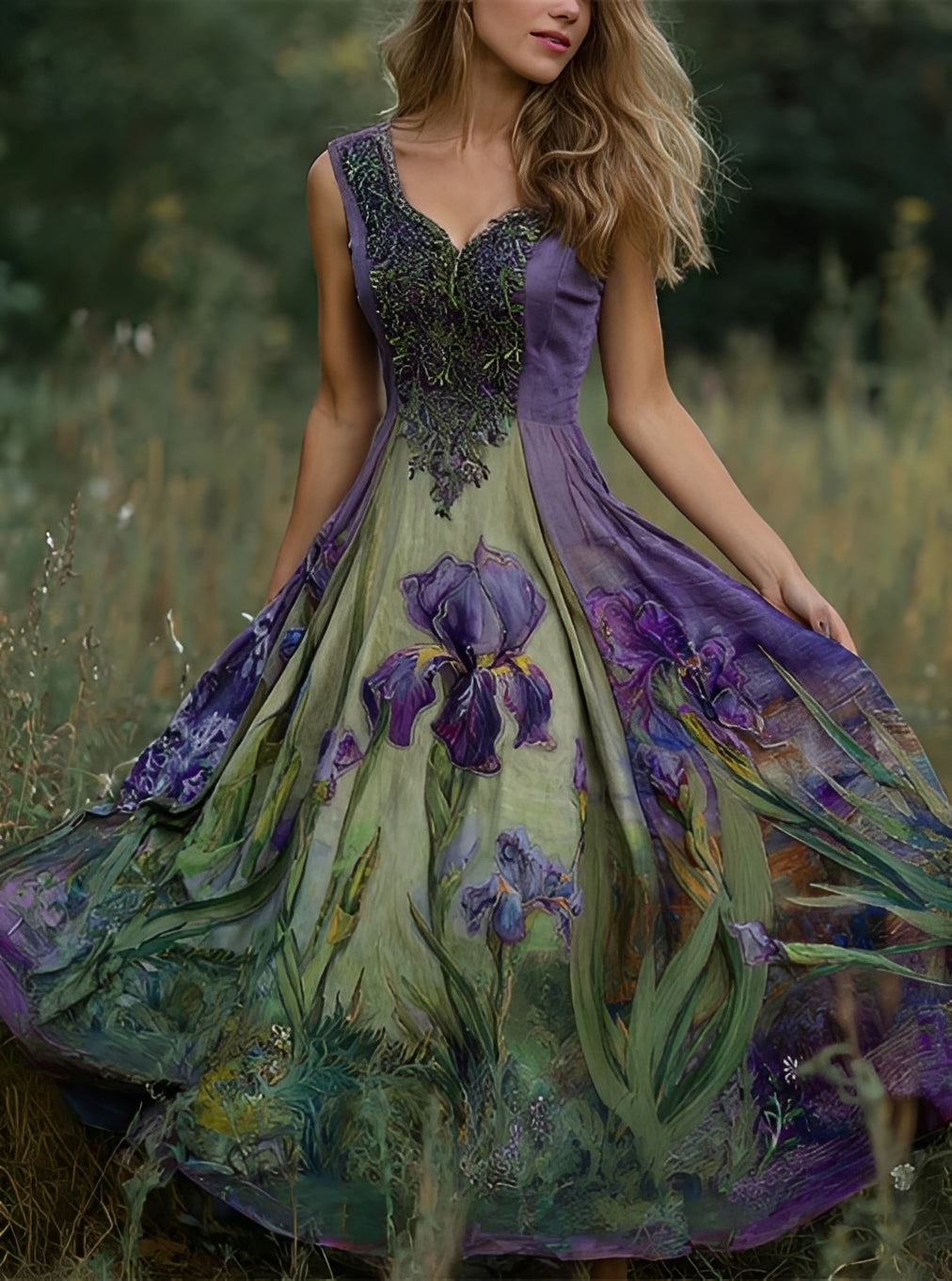 Erica - Stilvolles Maxikleid für Damen mit Blumendesign