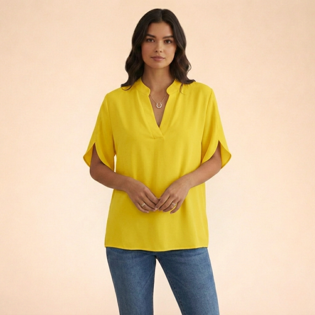Sophie | Elegante und bequeme V-Ausschnitt Bluse