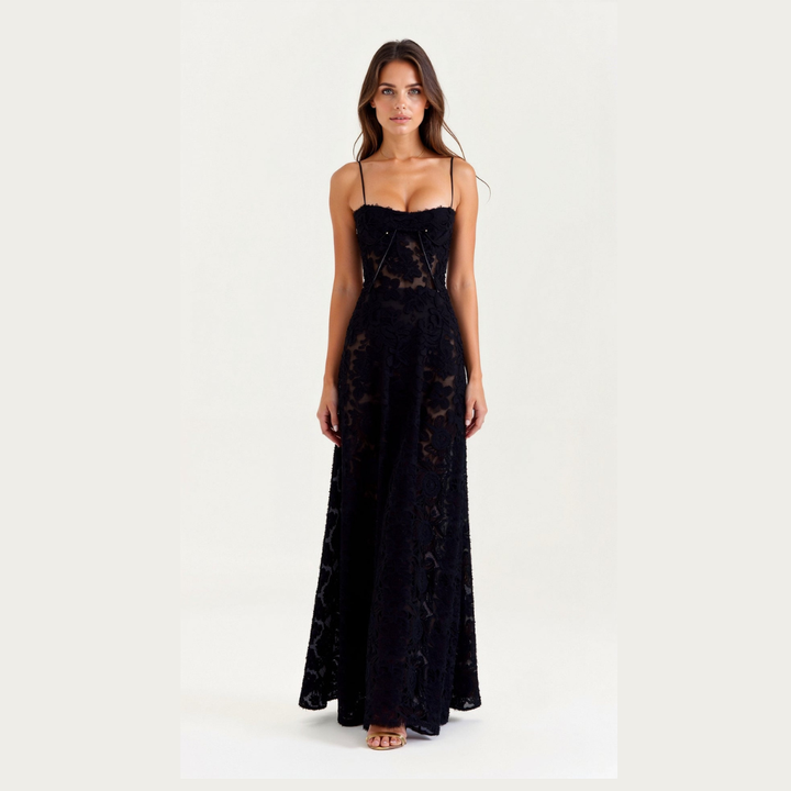 Michaela | Damen Hochzeitsgast Slip Maxikleid