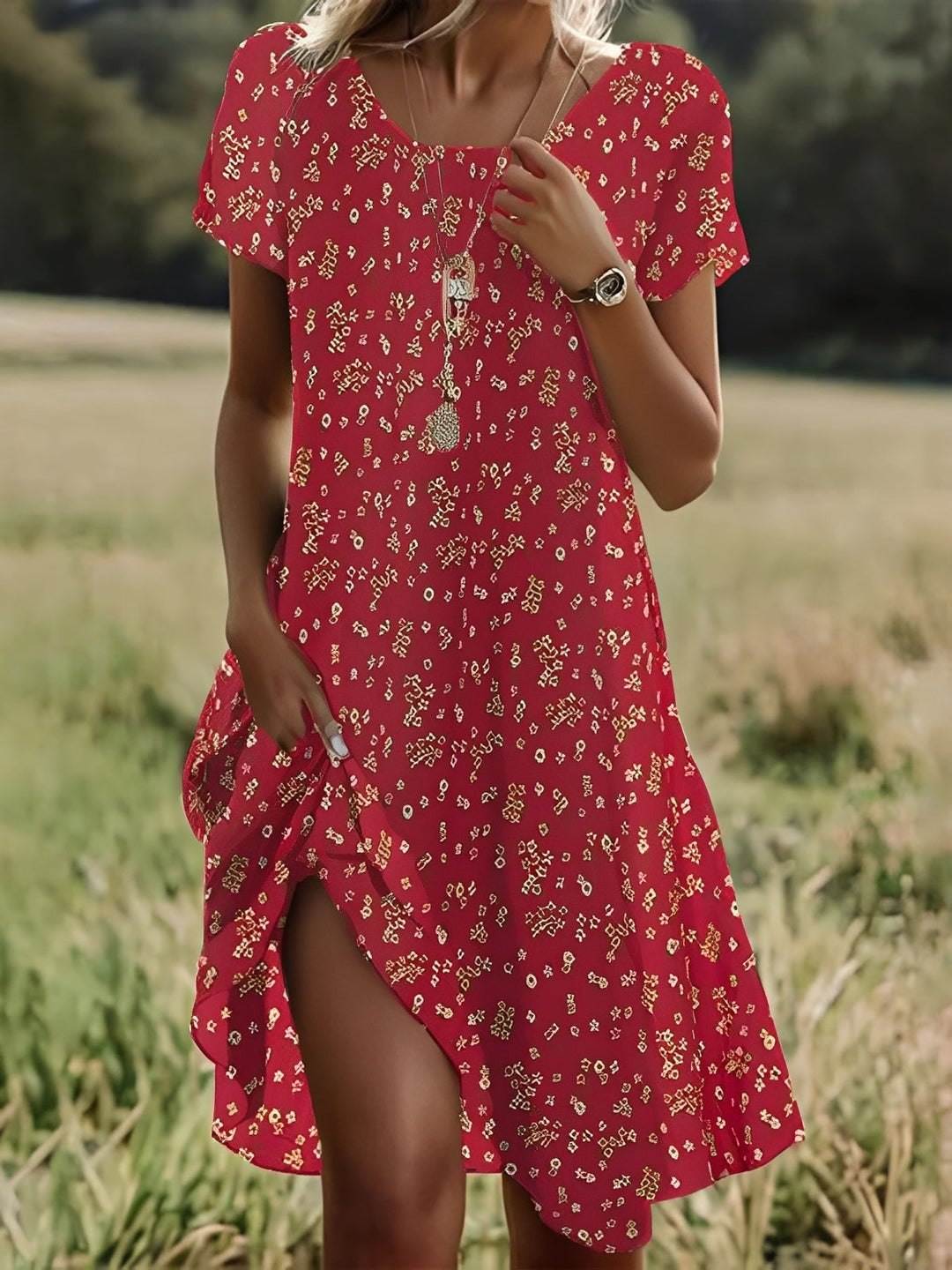 Gloria - Stilvolles Ethik-Kleid mit Ärmeln für Damen