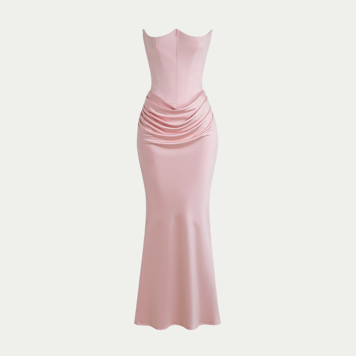 Stefanie | Damen Hochzeitsgast Säulen Maxikleid