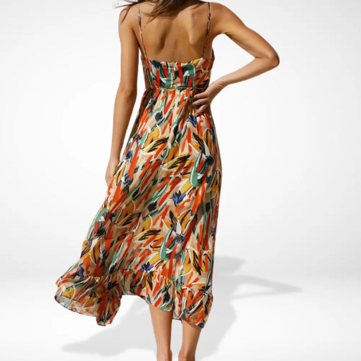 Emma – Elegant Printed with straps Dress for Women - Image 5