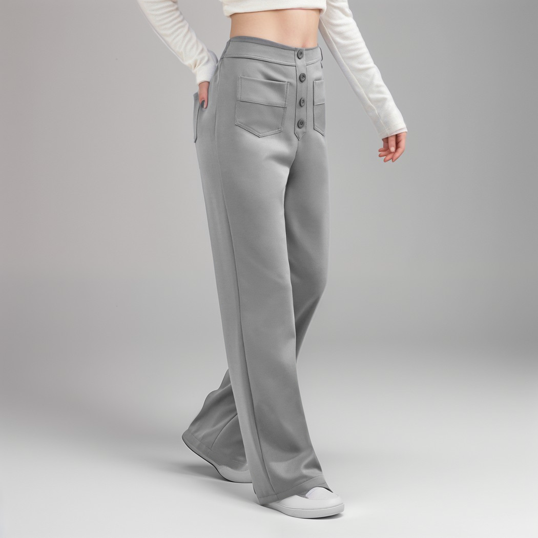 Damen Hose mit hoher Taille und figurformender Passform