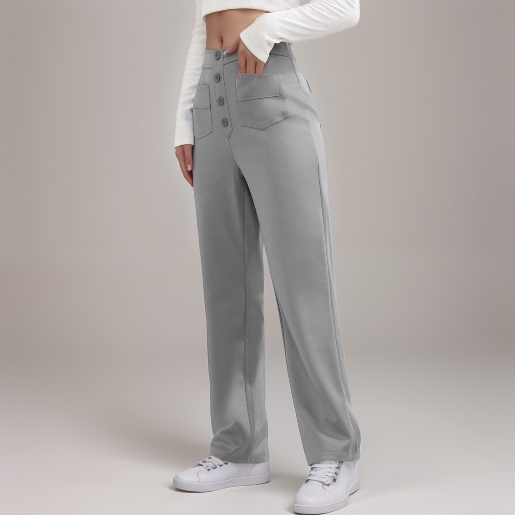 Damen Hose mit hoher Taille und figurformender Passform