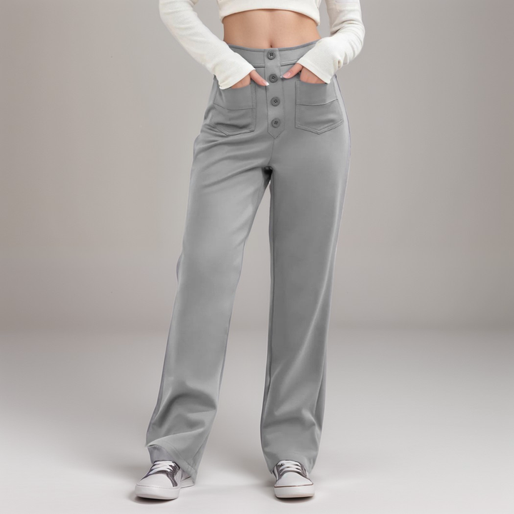 Damen Hose mit hoher Taille und figurformender Passform