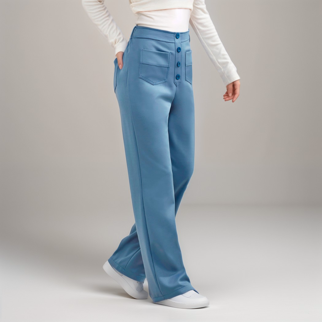 Damen Hose mit hoher Taille und figurformender Passform