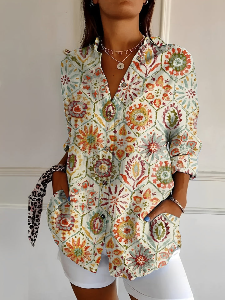 Melissa - Stilvolle Bluse mit Blumenmuster für Damen