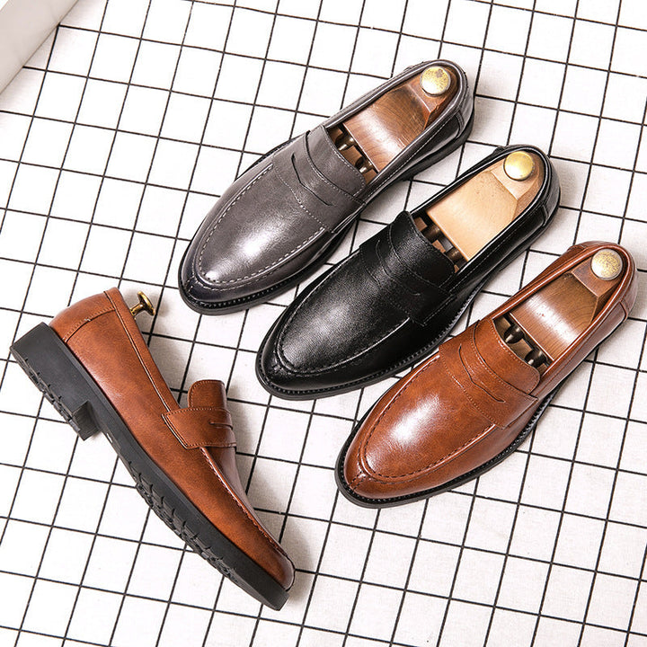 Edward - Elegante Penny Loafers mit runder Spitze für Herren