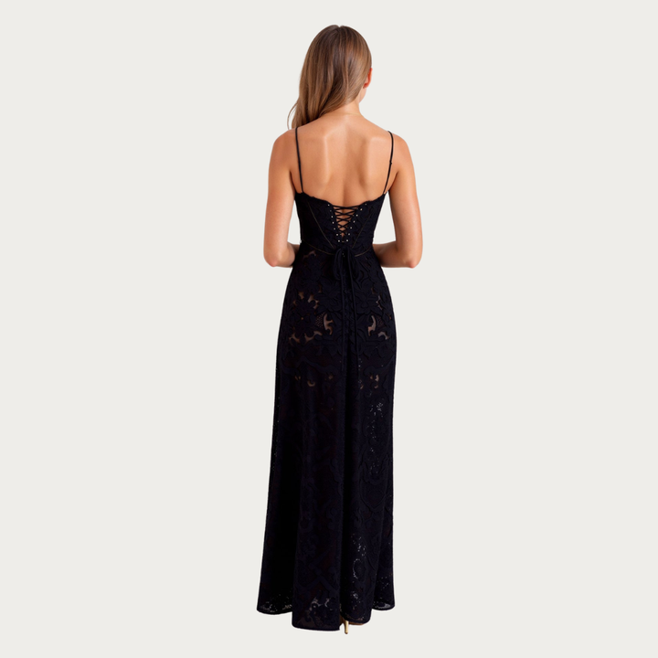 Michaela | Damen Hochzeitsgast Slip Maxikleid