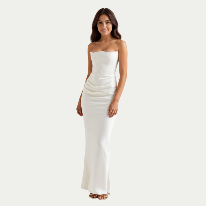 Stefanie | Damen Hochzeitsgast Säulen Maxikleid