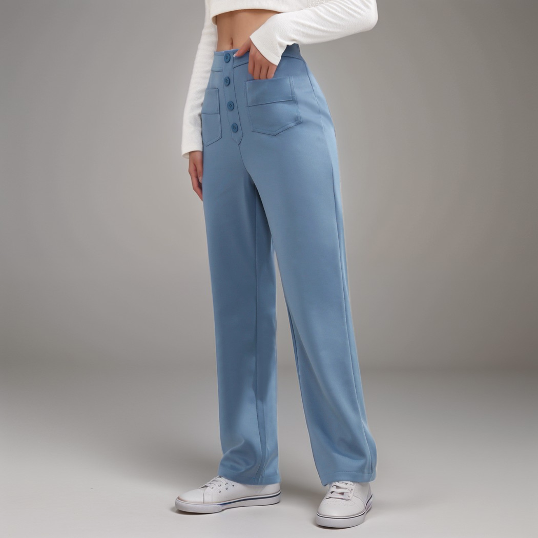 Damen Hose mit hoher Taille und figurformender Passform