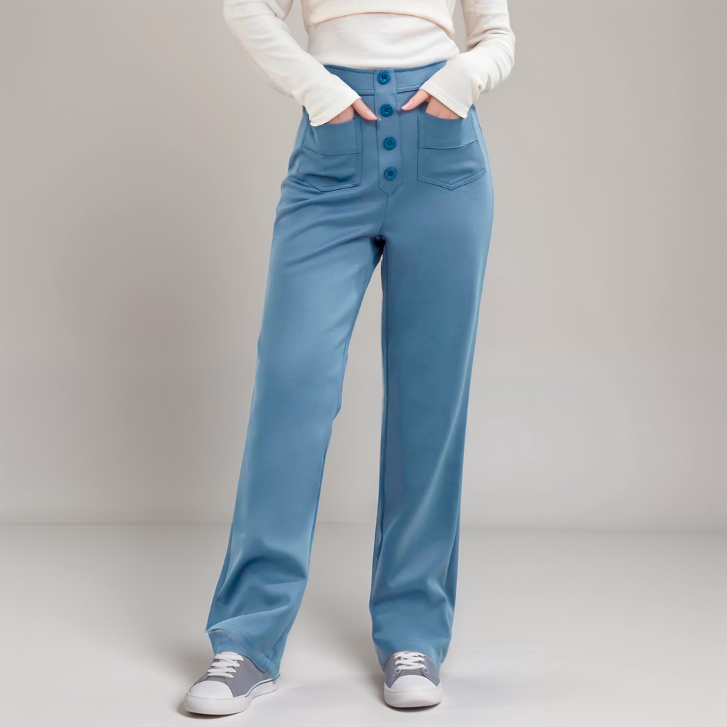 Damen Hose mit hoher Taille und figurformender Passform