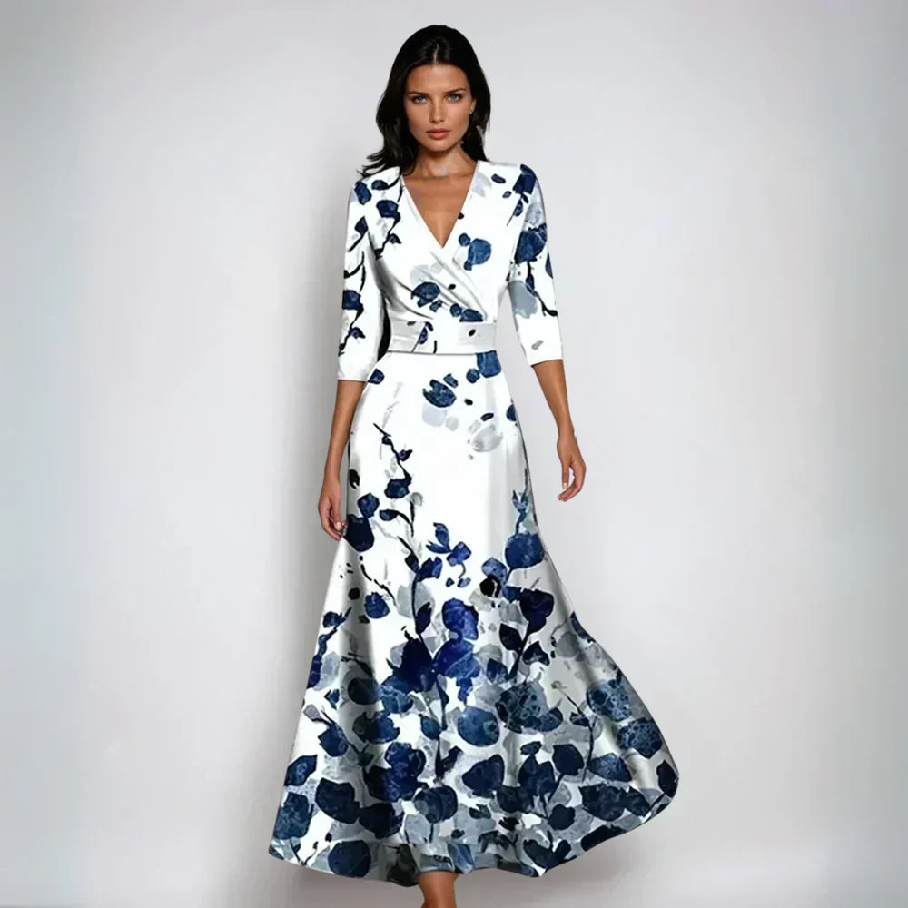 Elegantes Damen-Maxikleid mit Blumenmuster