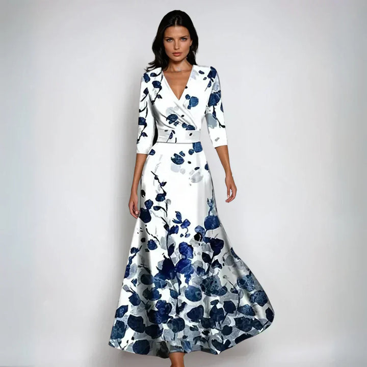 Elegantes Damen-Maxikleid mit Blumenmuster