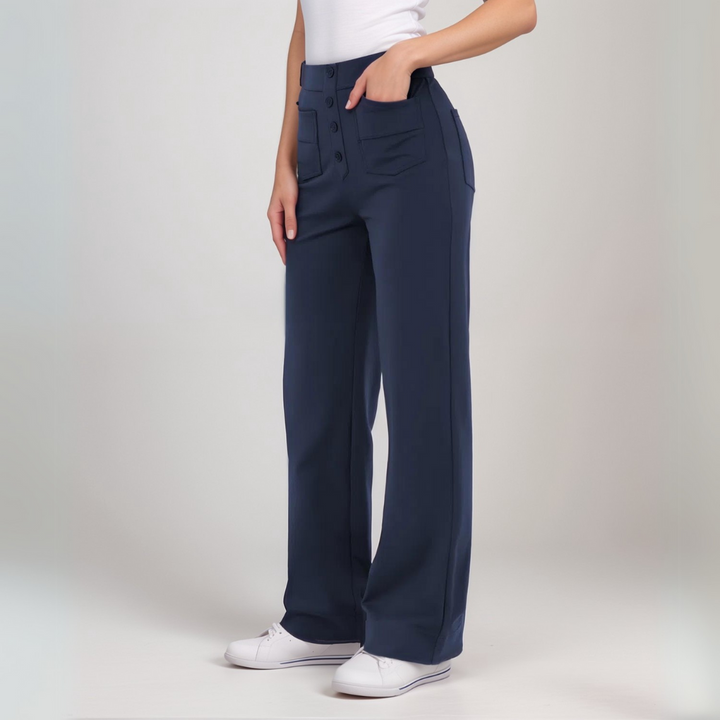 Damen Hose mit hoher Taille und figurformender Passform