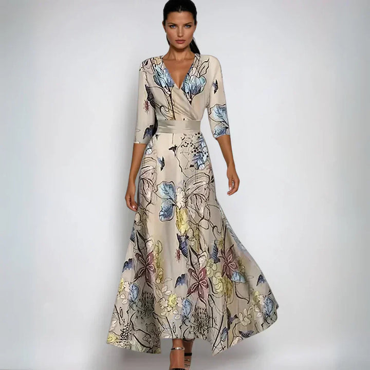 Lindsey – Elegantes Wickelkleid mit Blumenmuster