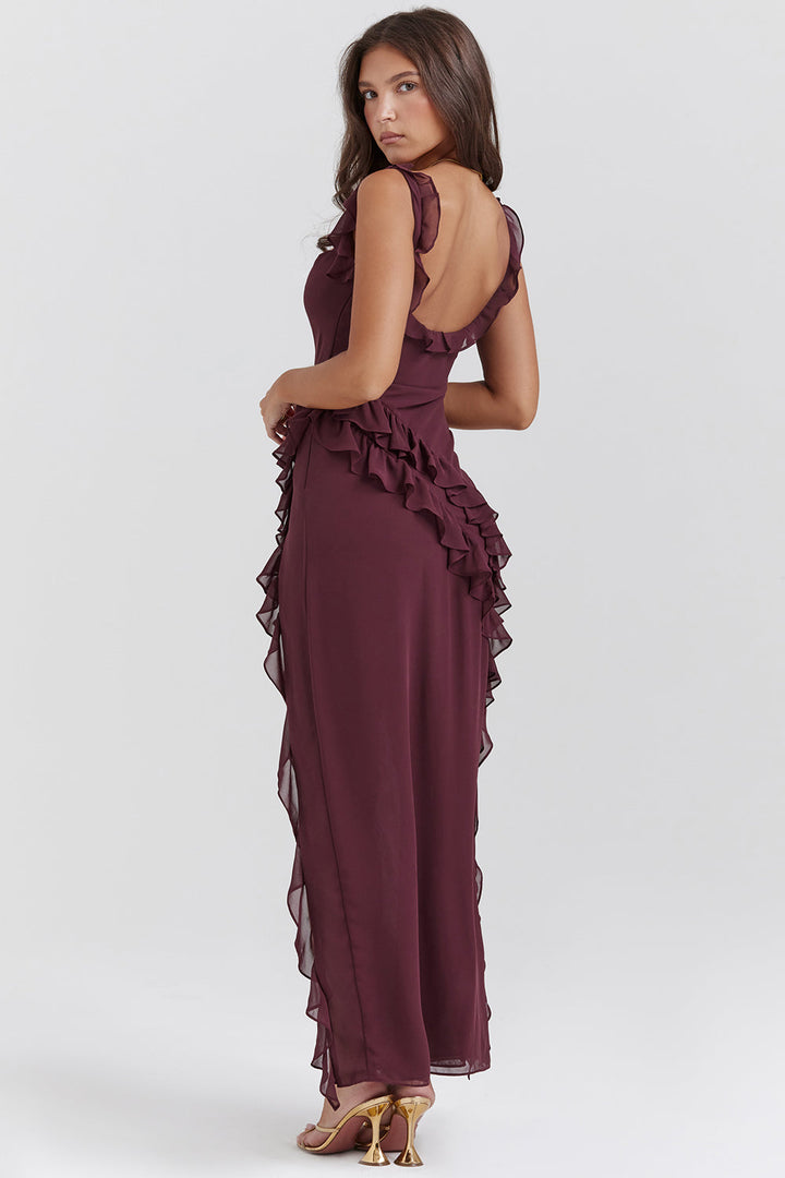 Maren – Elegant Ruffled Maxi Dress for women - Image 5