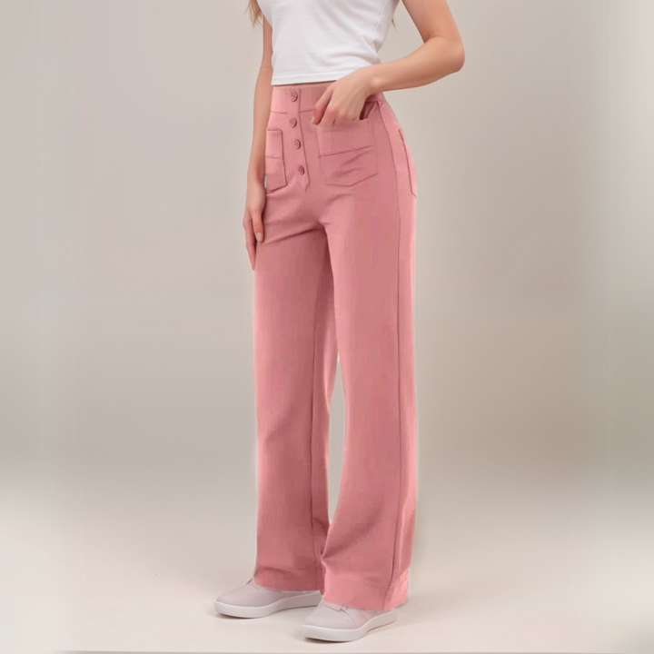 Damen Hose mit hoher Taille und figurformender Passform