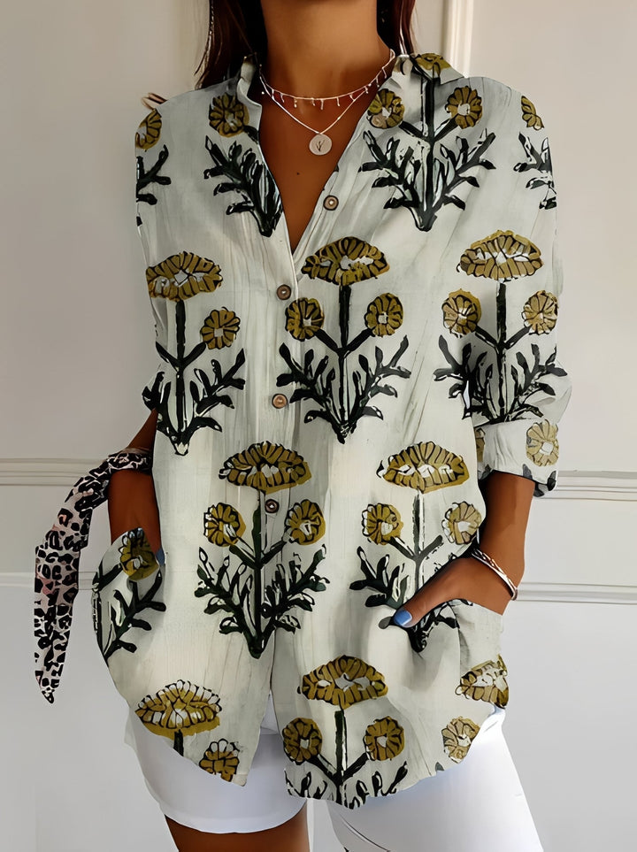 María – Stilvolle Damenbluse mit modernem Print