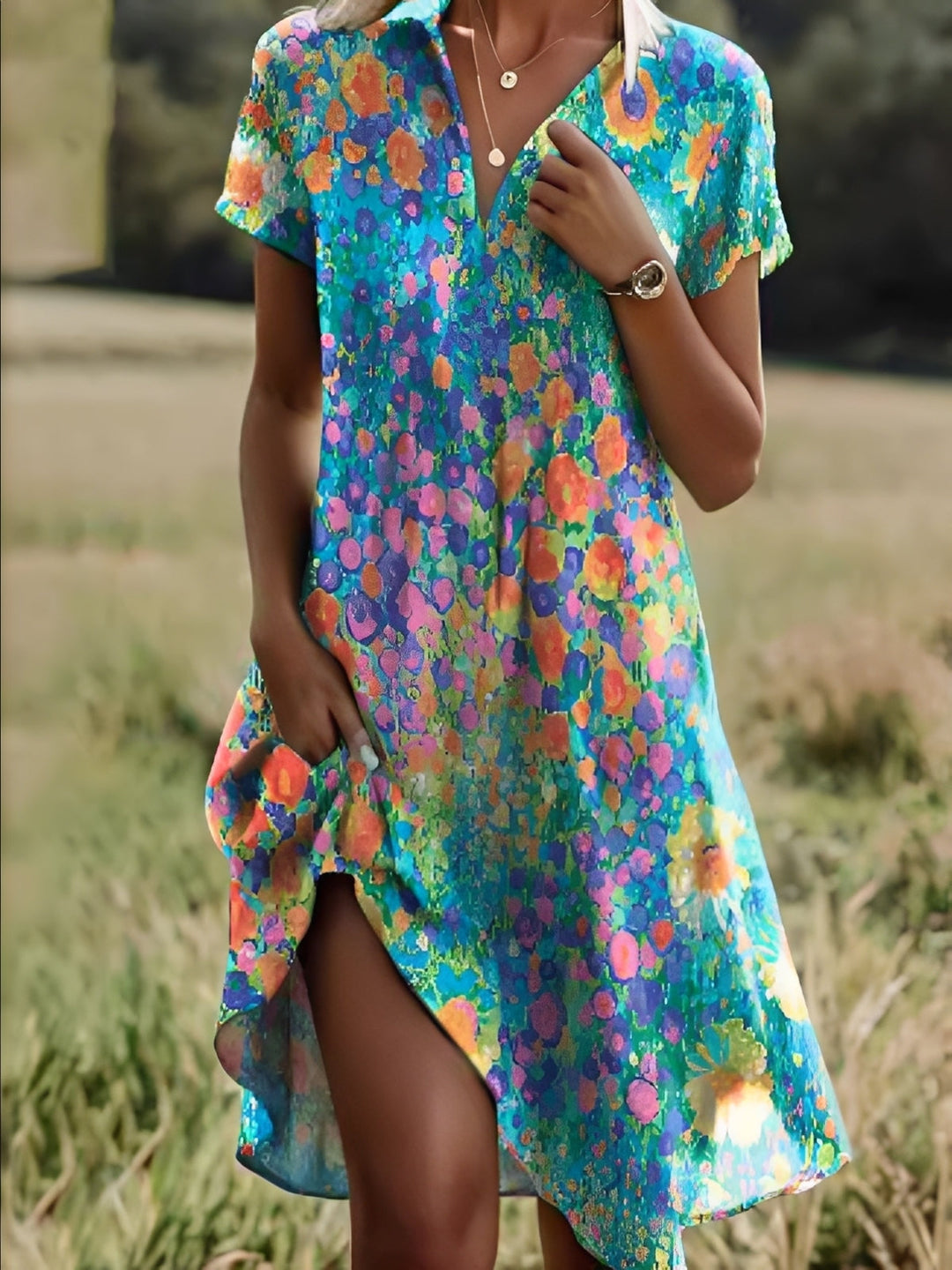 Gloria - Stilvolles Ethik-Kleid mit Ärmeln für Damen