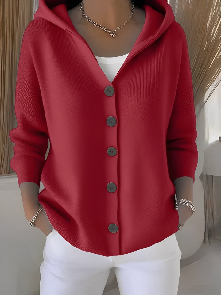 Ryanne – Gemütliche Langarmjacke mit Kapuze für Damen