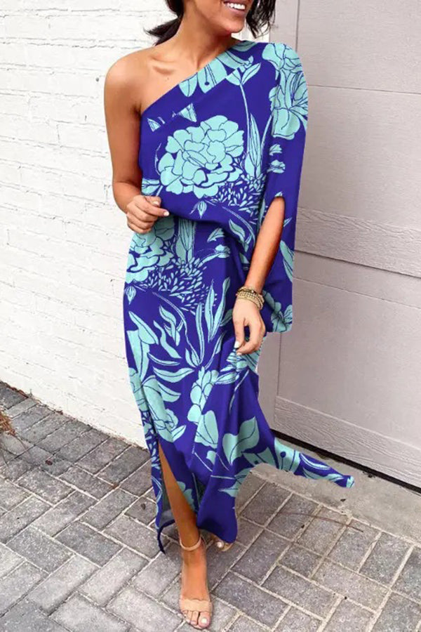 Nadine – Women One Shoulder Split Hem Maxi Dress - Image 6