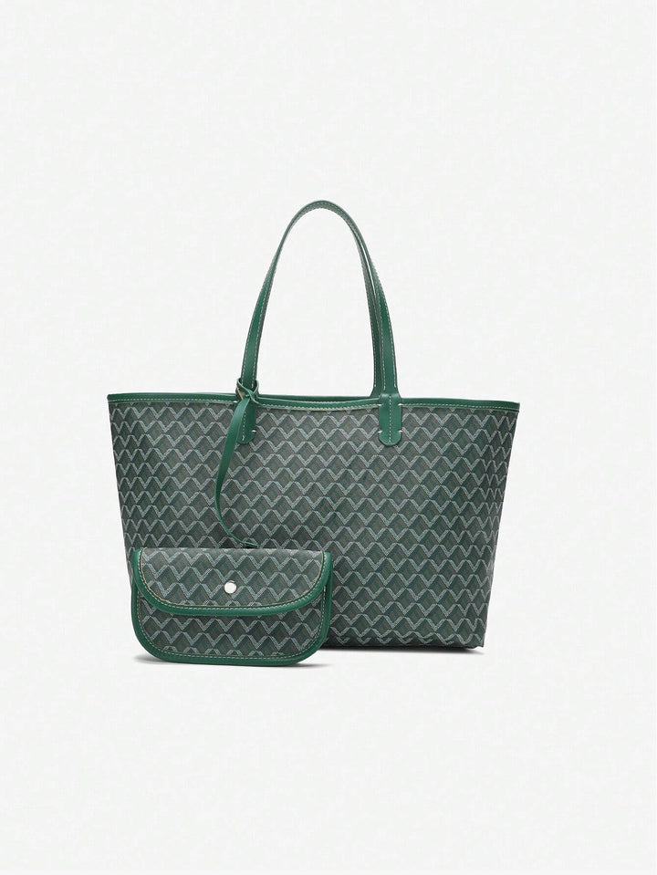 Casual Damen Umhängetasche PVC | Leichte Tote Bag für Studentinnen