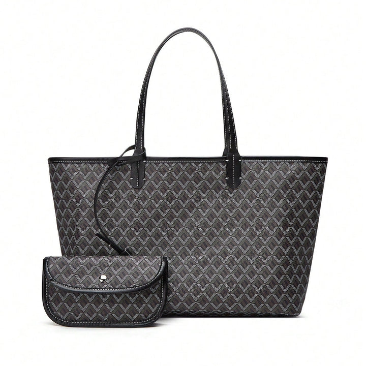 Casual Damen Umhängetasche PVC | Leichte Tote Bag für Studentinnen