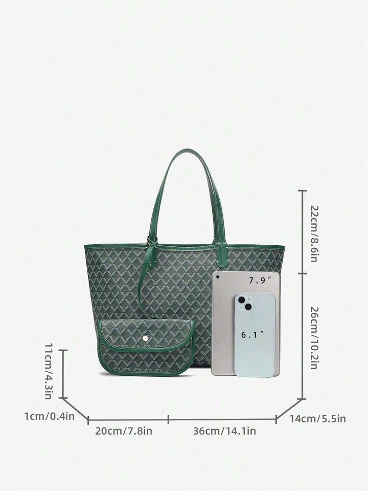 Casual Damen Umhängetasche PVC | Leichte Tote Bag für Studentinnen
