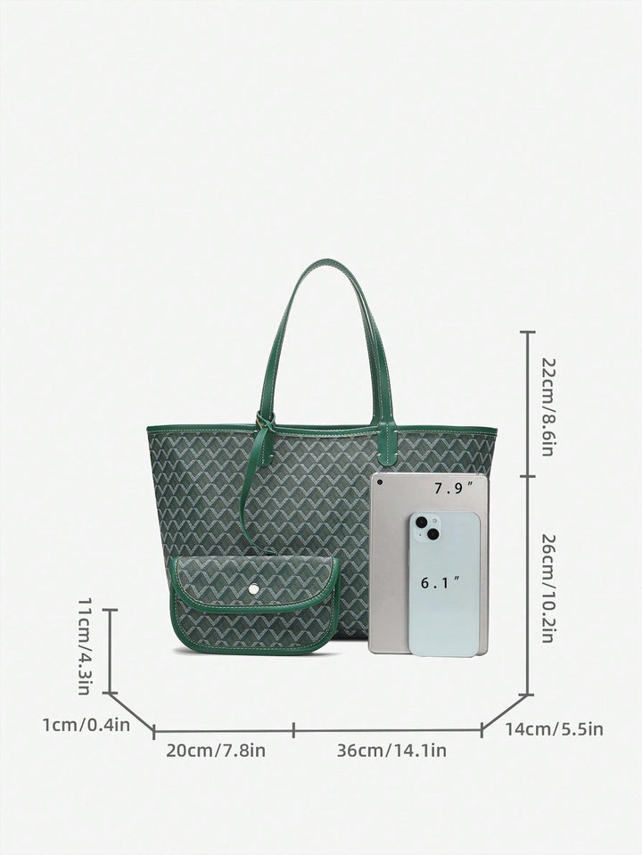 Casual Damen Umhängetasche PVC | Leichte Tote Bag für Studentinnen