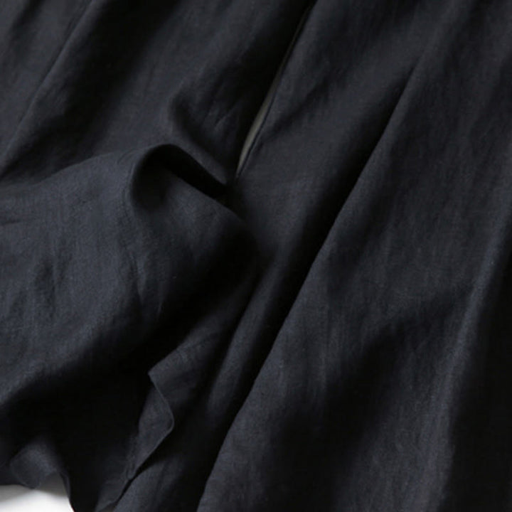 Leinenhose Damen Hoch geschnitten Weite Hosenbeine