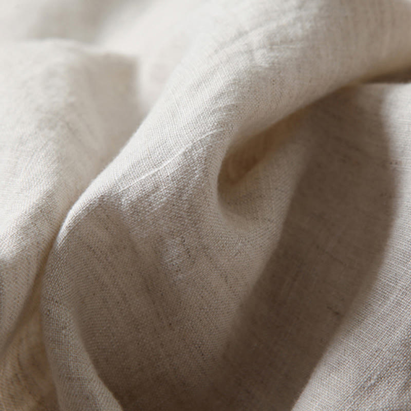 Leinenhose Damen Hoch geschnitten Weite Hosenbeine