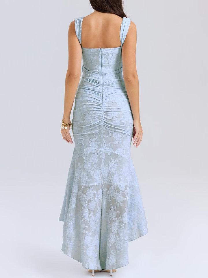 Damen-Maxikleid mit Blumenmuster, ärmellos