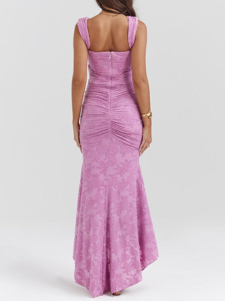 Damen-Maxikleid mit Blumenmuster, ärmellos