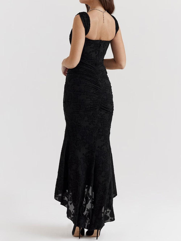 Damen-Maxikleid mit Blumenmuster, ärmellos