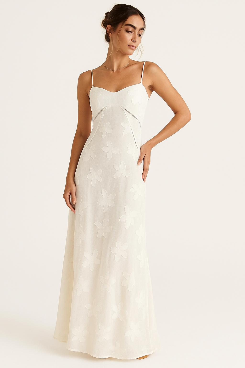 Lara – Elegant Corset Lacing and Floral Dress for Women - Image 1