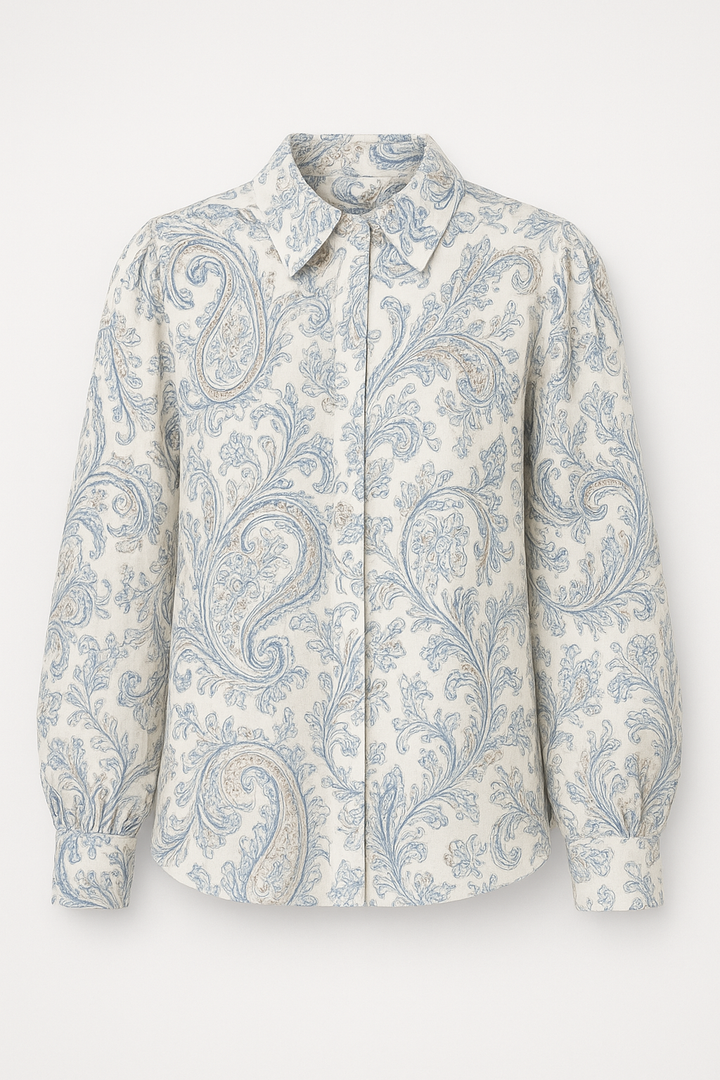 Andrea – High Neck Printed Long Sleeve Dress for Women - Image 2