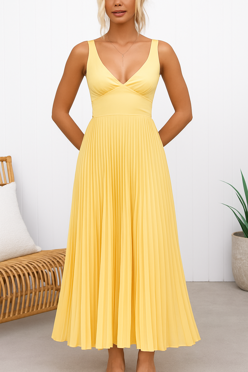 Ines – Elegant Pleated Dress for Women - Image 2