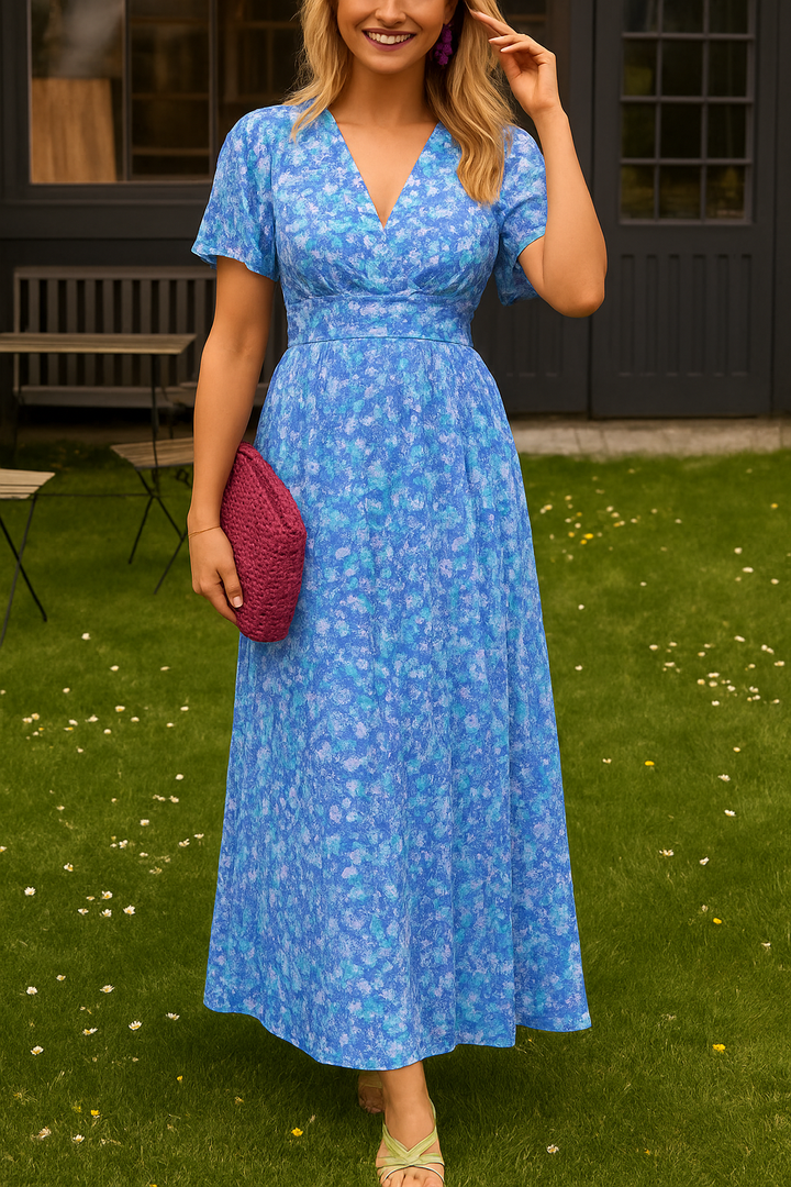 Lotte – Elegant V-neck and feminine fit Dress for Women - Image 4