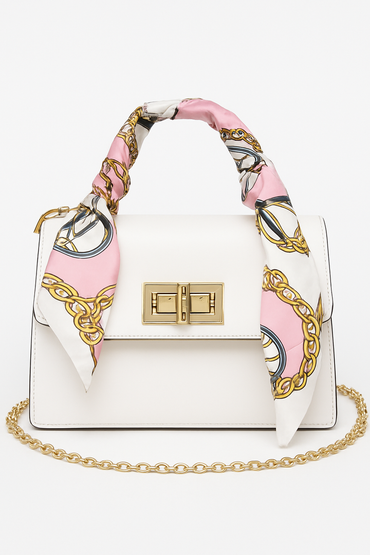 Alina – Chic Handbag with Scarf Detail - Image 3