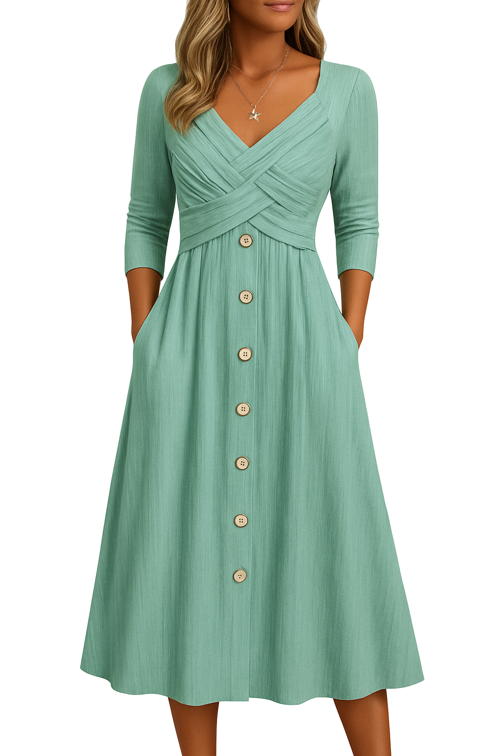 Annemarie – Elegant Tummy Coverage Dress for Women - Image 1