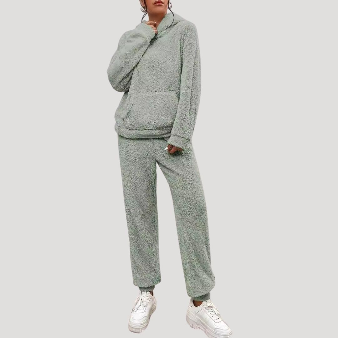 Karin | Damen Frühlings Cozy Kapuzen-Loungewear-Set