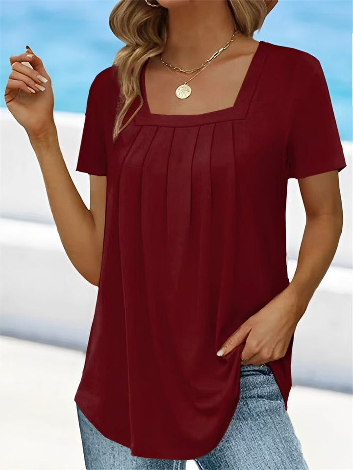 Marie - Stilvolle Bluse mit quadratischem Ausschnitt für Damen