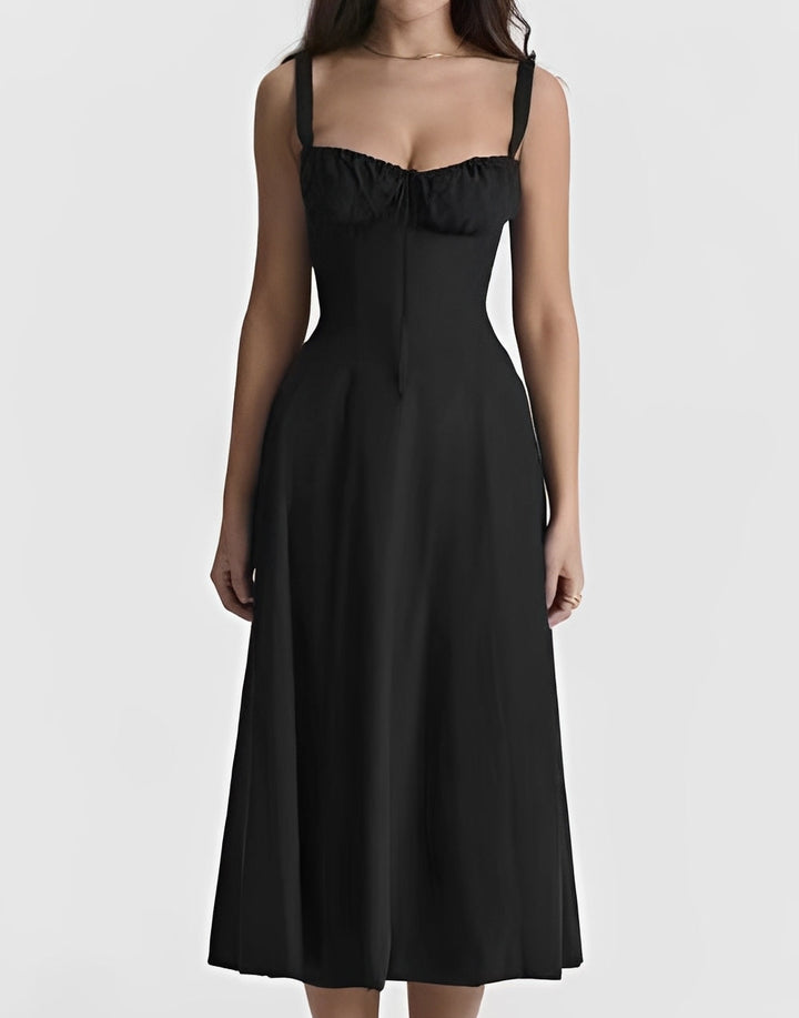 Alyssa - Slim Fit Midi-Kleid mit Blumenmuster für Damen
